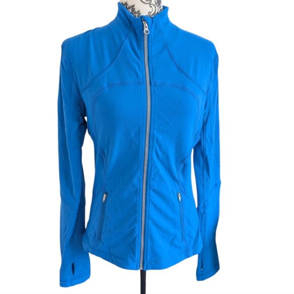 Lululemon Forme Jacket *Brushed Beaming Blue Rel: 11/2012 Thumbholes Women's 8 - Picture 2 of 14